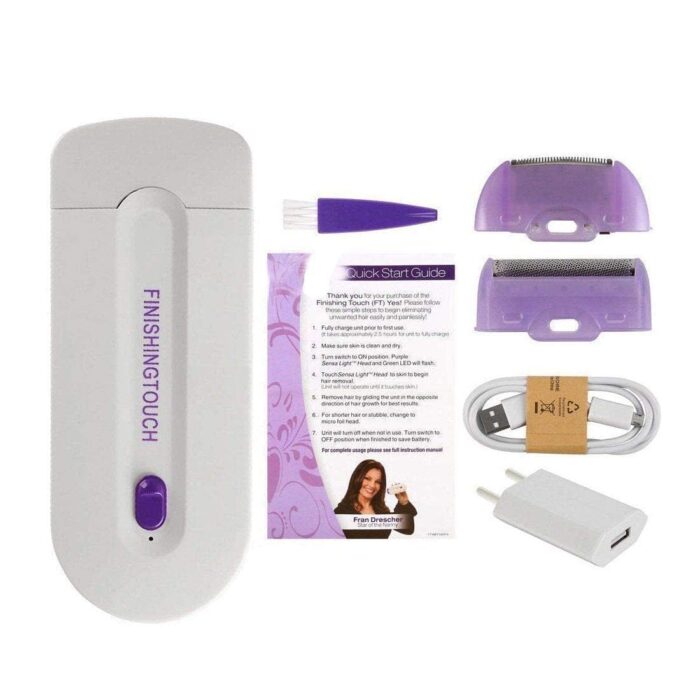 EXPORTTANZA Epilator for Women, Induction Shaver Blue Light Lady Epilator Yes Finishing Touch Painless Shaving Trimmer for Women (Color - Purple, Pack of 1)