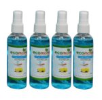 Ecomoms Hand Sanitizer 100ml 99.99% Effective Against Germs -75% Alcohol | Skin Friendly and Safe for Kids | Instant Germ-Free Protection (100ml, Pack of 4)