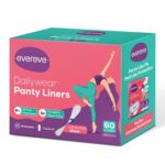 Evereve Anti-Bacterial Panty Liners for Women, Pack of 60, 180mm Length, with Aloe Vera, Protection Against Leakage, Discharge & Rashes for 8 hours, provides freshness for non-period days & spotting