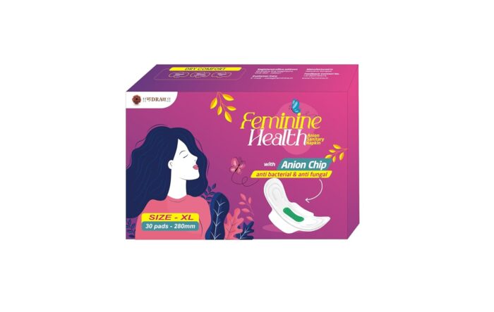 FEMININE HEALTH 280mm XL Rash-Free Sanitary Pads for Women Ultra-Soft | Enrich with Anion Chip Sanitary Pads, Leak-Proof, Hypoallergenic, Non-Irritant Safe & Hygienic, Extra Long & Wide Back (XL, 30.0, count)