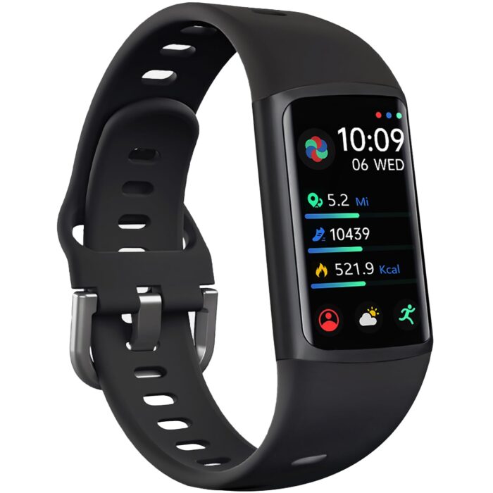 FITVII FINO 2 Slim Fitness Tracker, Smart Watch with Blood Oxygen, Sleep Monitor, 24/7 Heart Rate & Blood Pressure, IP68 Waterproof Health Activity Trackers with Calories Step Counter for Women Men