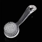 Face Brush for Cleansing and Exfoliating - Facial Cleaning Brush with Cap - Scrubber to Massage and Scrub Your Skin - Deep Pore Exfoliation, Wash Makeup, Massaging (Clear)