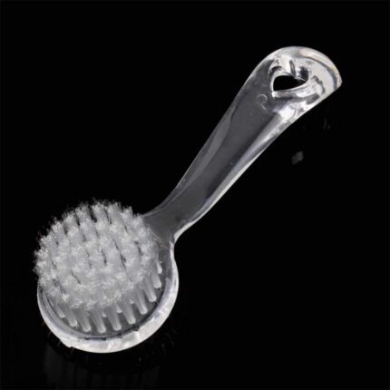 Face Brush for Cleansing and Exfoliating - Facial Cleaning Brush with Cap - Scrubber to Massage and Scrub Your Skin - Deep Pore Exfoliation, Wash Makeup, Massaging (Clear)