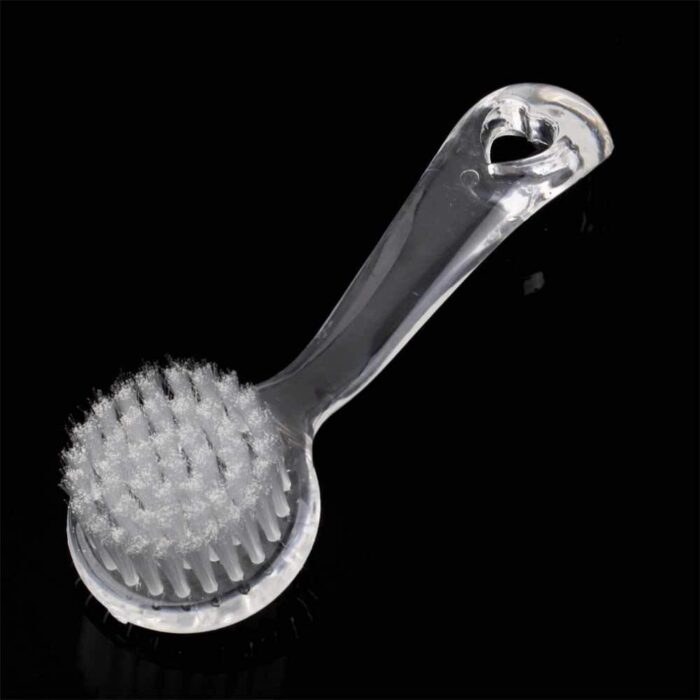 Face Brush for Cleansing and Exfoliating - Facial Cleaning Brush with Cap - Scrubber to Massage and Scrub Your Skin - Deep Pore Exfoliation, Wash Makeup, Massaging (Clear)
