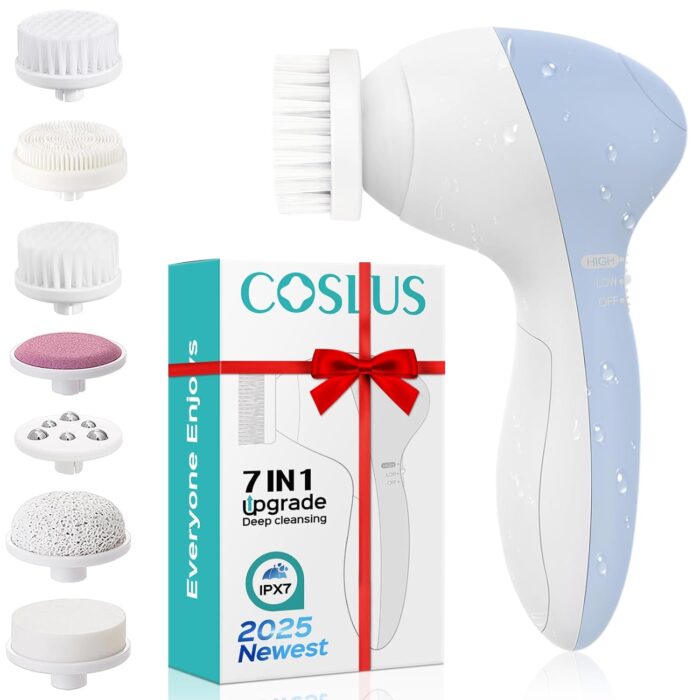 Facial Cleansing Brush - Electric Face Brush Scrubber Waterproof (Upgraded Version) for Deep Exfoliating (pink)