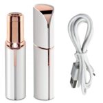 Facial Epilator Hair Removal Machine for Women – USB Rechargeable Hair Remover for Face, Chin, Cheeks, Eyebrows & Upper Lip – Painless & Precise Epilation (White)