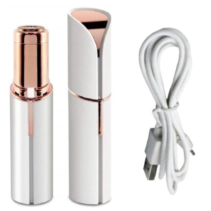 Facial Epilator Hair Removal Machine for Women – USB Rechargeable Hair Remover for Face, Chin, Cheeks, Eyebrows & Upper Lip – Painless & Precise Epilation (White)