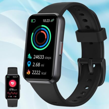 Fitness Activity Tracker Watch with 24/7 Heart Rate Blood Pressure Monitor Blood Oxygen Sleep Tracking 1.47" Smart Watch Step Calorie Counter IP67 Waterproof Health Watch for Women Men Android iOS