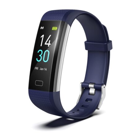 Fitness Tracker for Men and Women,Fitness Watch Waterproof with Activity Tracker and Sleep Monitor&Temperature Monitor,Smart Watch for Android and iOS Phones(Blue)