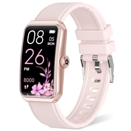 Fitness Tracker with 24/7 Heart Rate, Blood Oxygen, Sleep Tracker, Calorie Tracking, Waterproof Fitness Watch, Activity Tracker with Step Tracker for Women Men, Pink