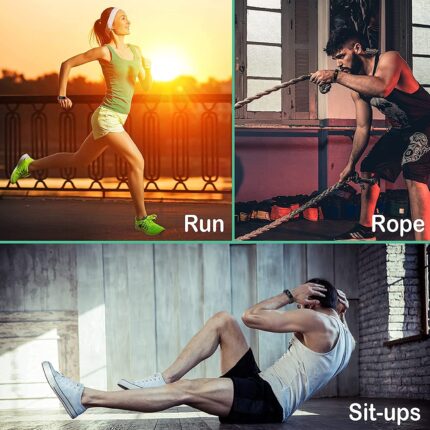 Fitness Wrist Band with Heart Rate Monitor, Activity Tracker for Unisex for Men/Women