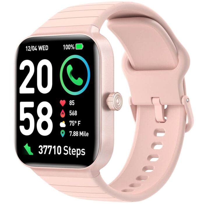Fitpolo Smart Watch for Women,1.8” Touchscreen, Bluetooth Call, Alexa Built-in,24/7 Heart Rate, SpO2 Monitor, IP68 Waterpoof, Step Counting, Sleep Tracking, Fitness Tracker Watch for iPhone Android