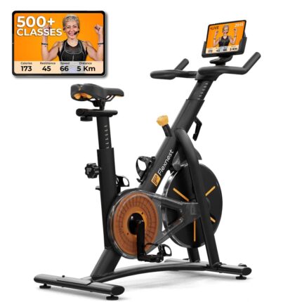 Flexnest Flexbike Exercise Cycle|Smart Bluetooth Exercise Cycle For Home With 500+ Live Classes On App,100 Resistance Levels Cycle For Exercise At Home Gym Workout & Cardio Spin Bike Cycling (Black)