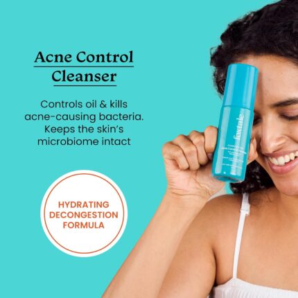 Foxtale 2% Salicylic Acid Face Wash for Oily & Acne Prone Skin, Controls Oil & Kills Acne Causing Bacteria, Acne Control Cleanser for Men & Women - 100 ml
