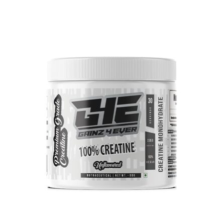 GAINZ4EVER Micronized Creatine Monohydrate Powder - 100% Pure, Unflavored (30 Servings) | Supports Muscle Growth, Strength & Power | Rapid Absorption Pre/Post-Workout Supplement