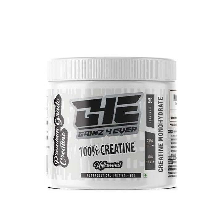 GAINZ4EVER Micronized Creatine Monohydrate Powder - 100% Pure, Unflavored (30 Servings) | Supports Muscle Growth, Strength & Power | Rapid Absorption Pre/Post-Workout Supplement