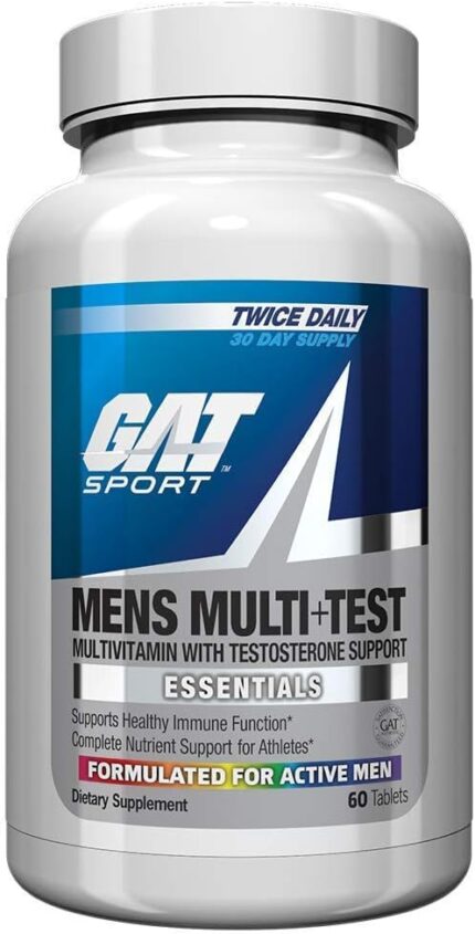 GATSport Men's Multi + Test, Premium Multivitamin Tablets (60 Count)