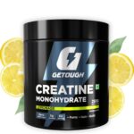 GETOUGH Creatine Monohydrate 250gm, 62 Servings | Boosts Athletic Performance | Fuels Muscles | Energy Support For Heavy Gym Workout, Lemonade Flavoured Creatine Powder