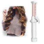 GEZICHTA Mini Cordless Curling Iron,30W 2 In 1 USB Rechargeable Ceramic Hair Curling Wand Travel Hair Straightener Curler For Hair Styling, Wet And Dry Use (White)