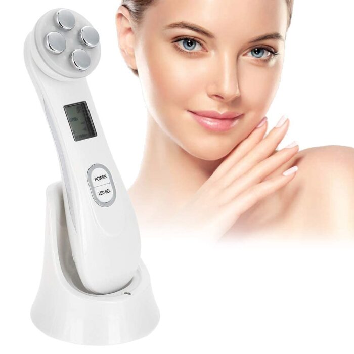 GION Beauty Facial Massager Skin Tightening Machine, 6 Color LED Light Therapy Machine, Face Lifting Device, Wrinkles Anti-Aging Skin Care Tools (1Pcs)