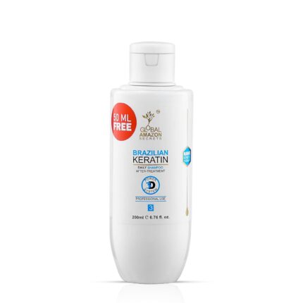 GLOBAL AMAZON SECRETS Brazilian Keratin Shampoo | Professional Smoother-Shinier Damage free Hair | Deep nourishment | Controls Frizz 200 Ml