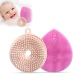 GLUN® 2-in-1 Silicone Face Cleansing Brush, Gentle Exfoliation & Deep Cleaning Double-Sided Tool, Massaging Tool for Gentle, Deep Skin Care