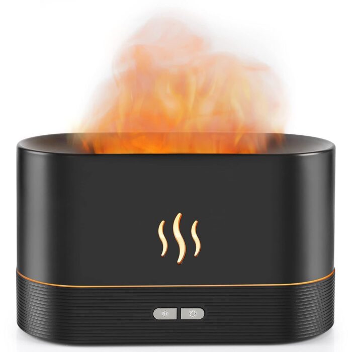 GOSHTI ENTERPRISE Flame Essential Oil Diffuser Home Diffuser Night Lights Auto Off Function Home Office Super Quiet Air Humidifier Aromatherapy Diffusers for Essential Oils 200 ml