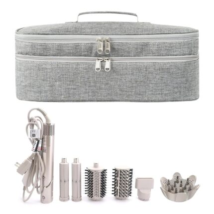 GREENESTA Hair Tools Travel Bag Compatible With Shark Flex Style Attachment, Shark Airwrap Flexstyle, Dyson Airwrap | Travel Case For Sharkflex Styler | (Grey)