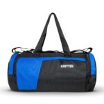 GREYTEN Gym Bag for Men & Women, Duffel Bag for Sports, Gyms, Duffel Bag Gym Bag, Polyester Sports Duffle/Shoulder/Gym Bag for Tennis, Dance, Golf, Football, Crossfit & Swimming (Black Blue)