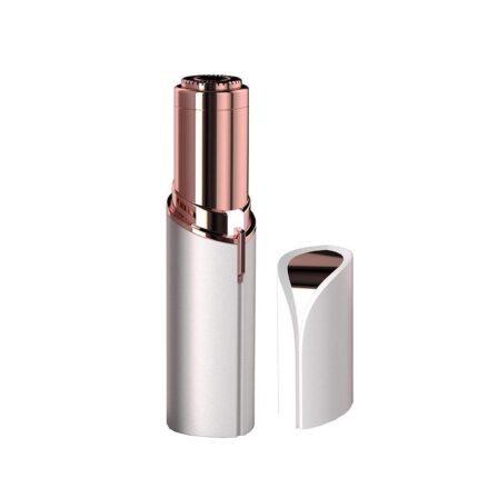 GYANVI Facial Hair Removal for Women Painless Hair Remover - Lipstick Shape - Face Shaver for Women Upper Lips, Chin & Cheeks (White And Gold)