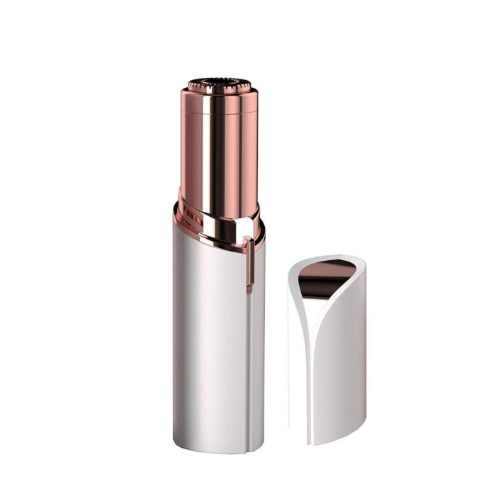 GYANVI Facial Hair Removal for Women Painless Hair Remover - Lipstick Shape - Face Shaver for Women Upper Lips, Chin & Cheeks (White And Gold)
