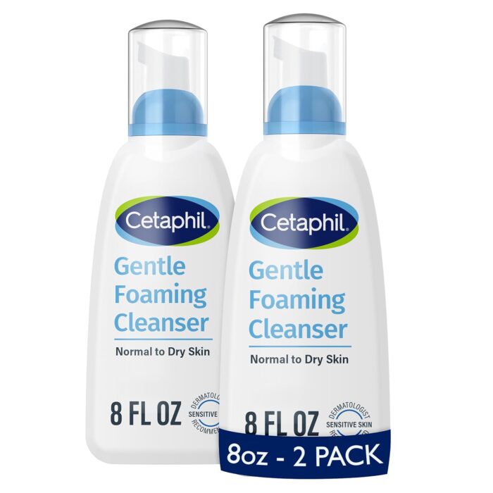 Gentle Foaming Cleanser (Pack of 2) - Gently Cleanses without Leaving Skin Dry or Tight - Rich Airy Lather - For All Skin Types - Fragrance Free & Suitable For Sensitive Skin 8oz