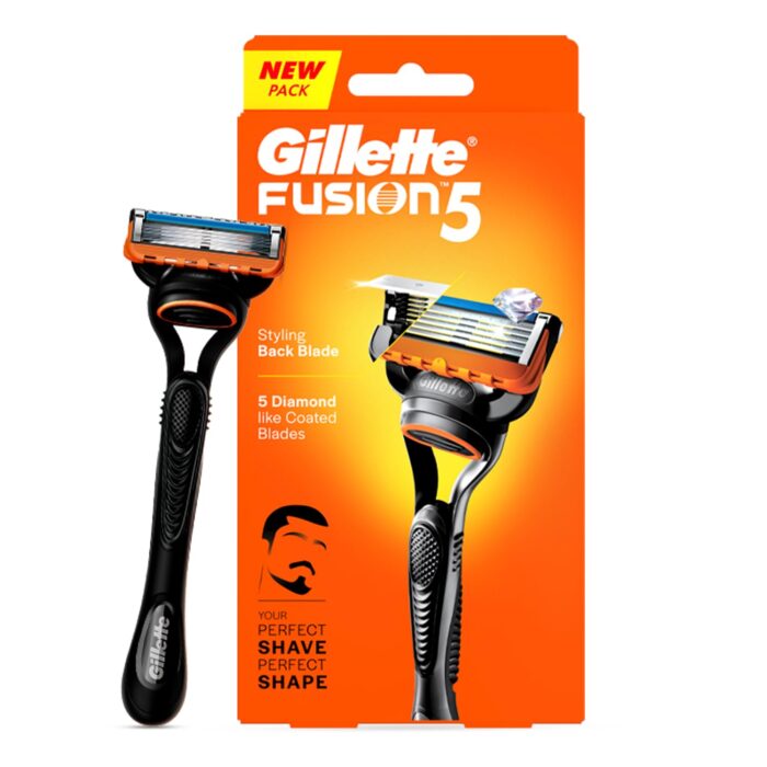 Gillette Fusion Manual Razor for Men with styling back blade for Perfect Shave and Perfect Beard Shape