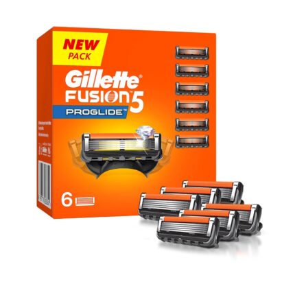 Gillette Fusion Proglide Shaving Blades - Pack of 6 (Cartridges)