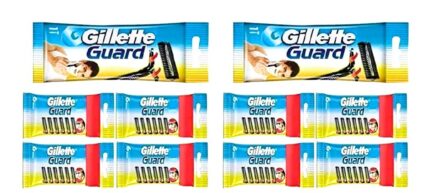 Gillette Guard Men Cartridge Two Blade With Razor (50 Cartridge + 2 Razor Handle) Pack Of 52 Items By Jaihind