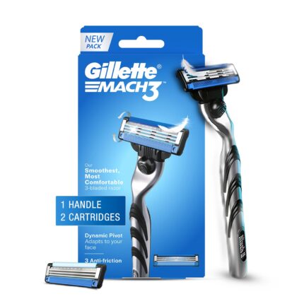 Gillette Mach 3 Shaving Razor + 2 Cartridge