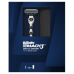 Gillette Mach3 Limited Edition Premium Gift Pack | 1 Mach3 Manual Men Razor, 1 Mach3 Cartridge, 1 Travel Case