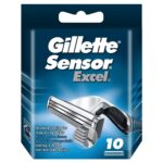 Gillette Sensor Excel Refill Razor Blade Cartridges - Men, 1 Count (Pack of 10 Blades)