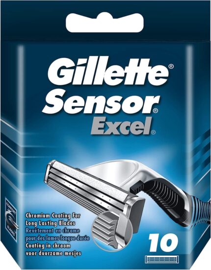 Gillette Sensor Excel Shaving Cartridges For Men Quantity: 10 , Count