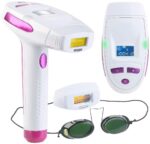 Glaceon At-Home IPL Hair Removal for Women and Men Permanent Hair Removal, 3,00,000 Flashes Painless Laser hair removal device - Face, Upper Lip, Chin, Bikini, Leg & Body Use