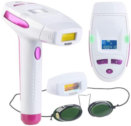 Glaceon At-Home IPL Hair Removal for Women and Men Permanent Hair Removal, 3,00,000 Flashes Painless Laser hair removal device - Face, Upper Lip, Chin, Bikini, Leg & Body Use