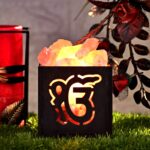 Global Aroma IK Onkar Brown Himalayan Rock Salt Lamp for Positive Energy, Vastu, Healing, Harmony, Purification, Best Wellness Gifting Option (Size-4"X4.5")