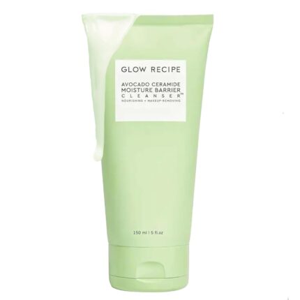 Glow Recipe Avocado Face Cleanser, Hydrating Facial Cleanser for Dry Skin - 150ml, Daily Makeup Remover & Gentle Face Wash with Avocado Oil for Skin Barrier Repair, Face Cleanser for Unisex