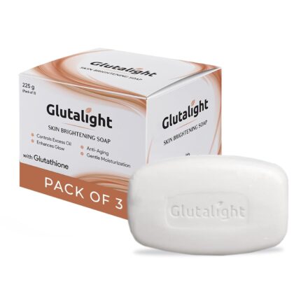 Glutalight Soap | Glutathione | Fades Dark Spots & Hyperpigmentation | Tan Removal Soap For Women & Men | Bathing Soap | Helps Control Excess Oil | Bath Soap Combo Offers |For Radiant Glow - Pack of 3