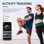 Govllfoz Smart Ring Pro, Fitness Tracker with Heart Rate, Blood Pressure, Stress, Sleep Tracking, Step Tracking, 10ATM Waterproof, Smart Ring for iPhone and Android (Silver, 13)
