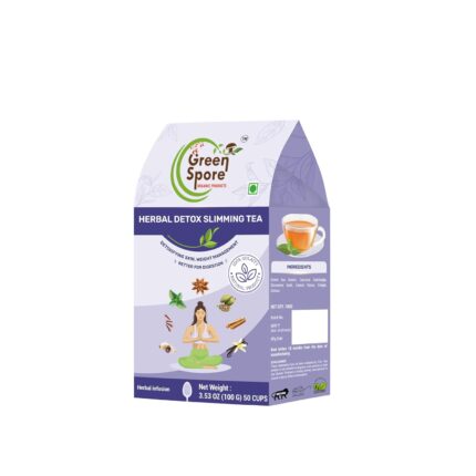 Green Spore- Herbal Detox Slimming Tea|Detoxifying Skin,weight & Good For Digestion (100g)