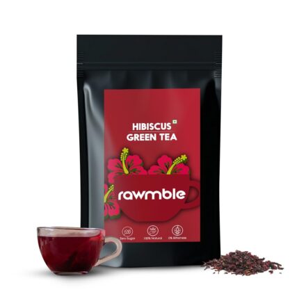 Green Tea For Weight Loss | Rawmble Hibiscus Green Tea | Instant Weight Loss in Days | 100% Pure Leaves | Zero Sugar & Bitterness | Refreshing Herbal Infusion | weight loss tea | Slimming Tea | Fat Burner | Diet Tea | Rawmble Hibiscus Green tea for weight Loss