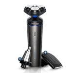 Groomiist All 3 in 1 Floating 3D Rotary Shaving Razor & Cordless Trimmer for Man | Full Body, Head, Face, Ear, Nose & Private Parts Hair Trimming for Men | IPX6 90-Min Runtime with Quick Dock Charging