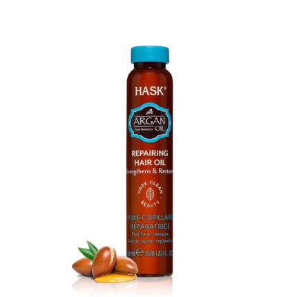HASK Argan Oil Repairing Hair Oil 18ml | Strengthens & Restores Dry, Damaged Hair
