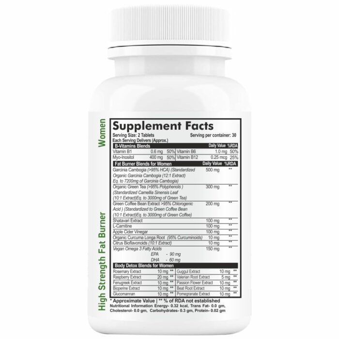 HAYER Fat Burners For Women With Green Tea, Apple Cider Vinegar, L-Carnitine, Garcinia Cambogia Supplements Help Weight Loss, Belly Fat Burner Products-120 Keto Tablet (No Capsule Pack 2)
